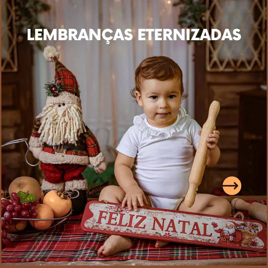 Retrato de criança no Natal — Lembranças eternizadas